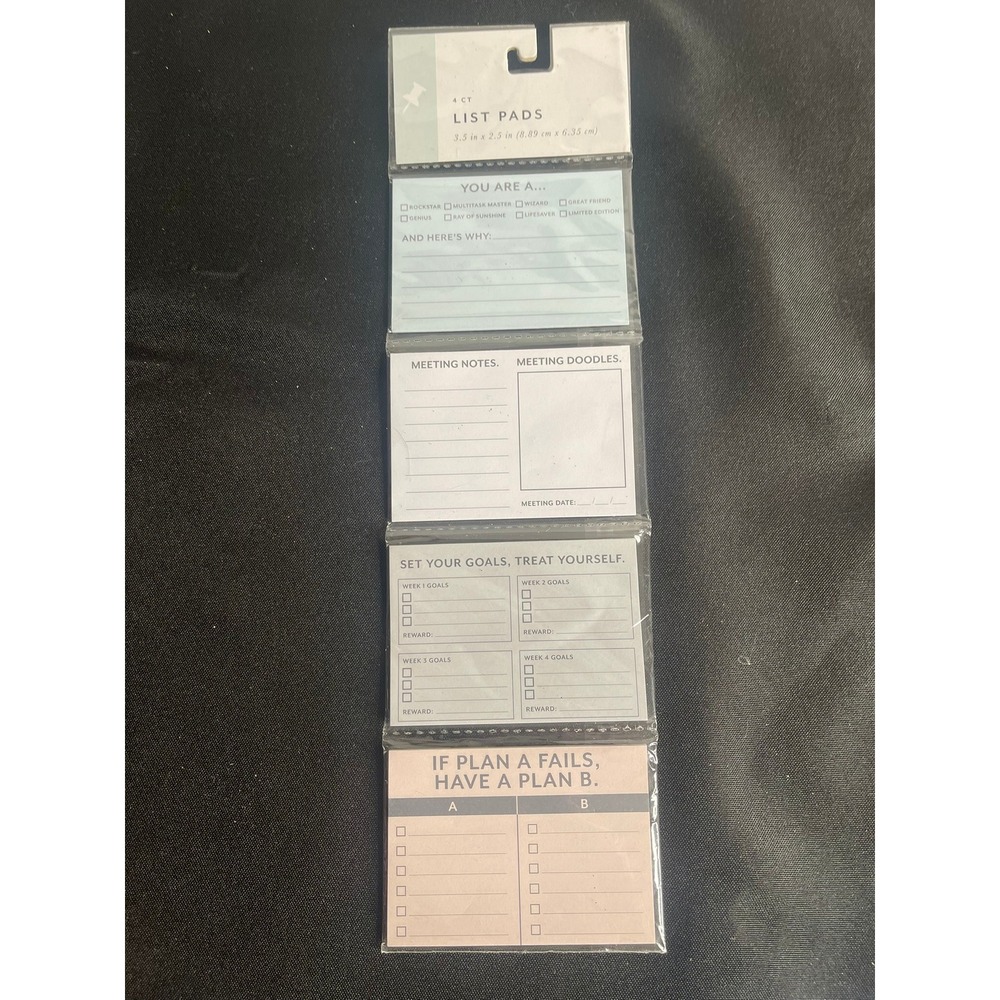 Design Group 4 CT List Pads 3.5x2.5 Meeting Notes Goal Tracker Plan B IG130376